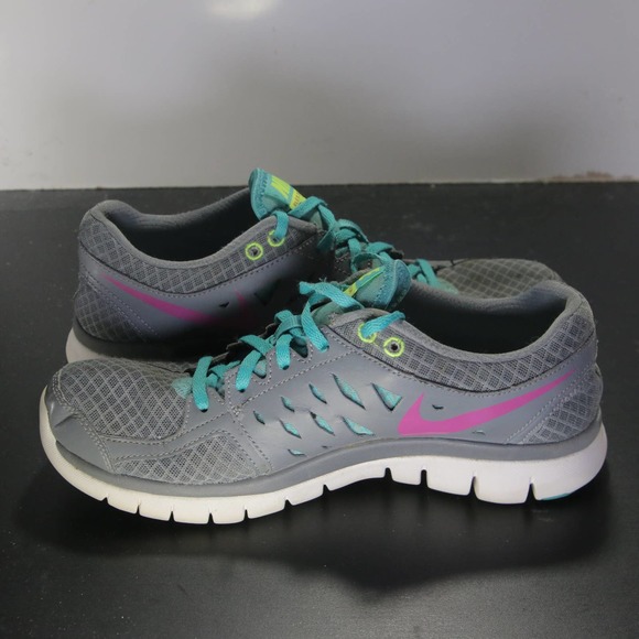 Nike Flex 2013 Run Low Size 9.5 Womens 006203 Gray Purple Running Sneakers Shoes - Picture 5 of 7